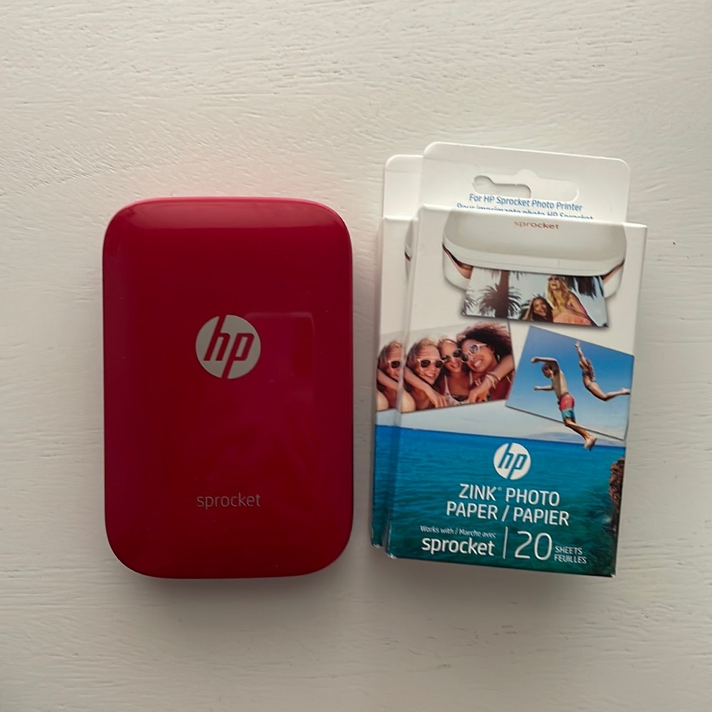 HP Sprocket Photo Printer + 2 boxes of film